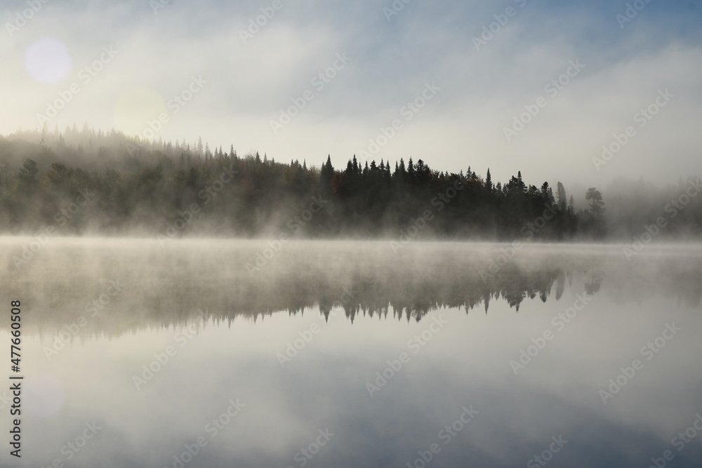 A fog on the lake, Sainte-Apolline, Québec, Canada A fog on the lake, Sainte-Apolline, Québec, Canada