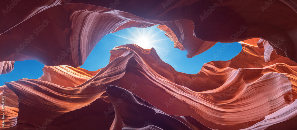 Fototapeta premium Antelope canyon arizona usa. Amazing sandstone formations.