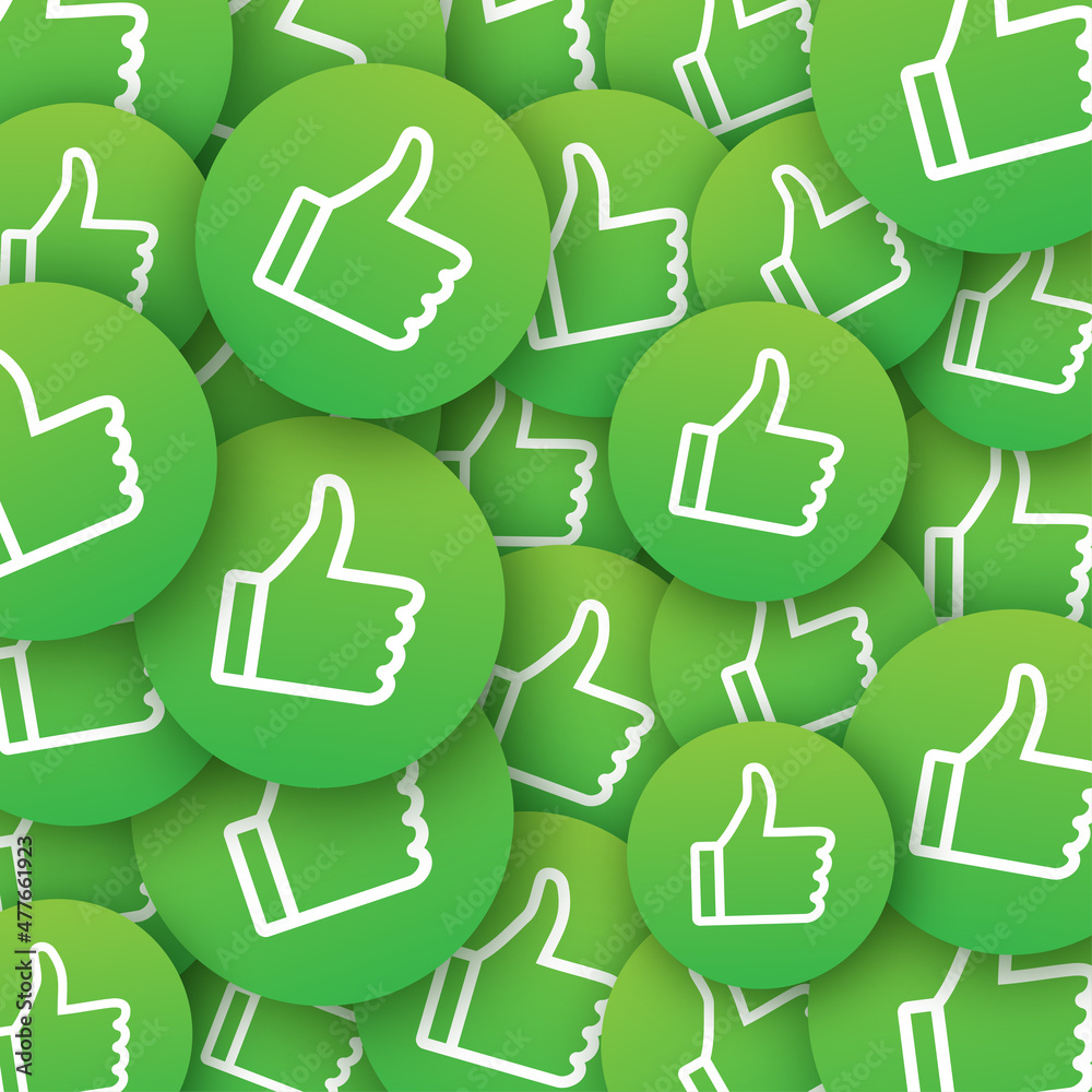 Like round sticker pattern. Social network post. Social media like. Motion graphics.
