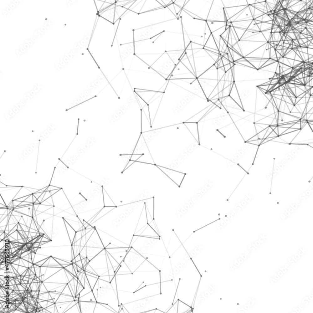 Plexus background. Technology abstract. Geometric element. Futuristic digital network concept. Vector stock illustration
