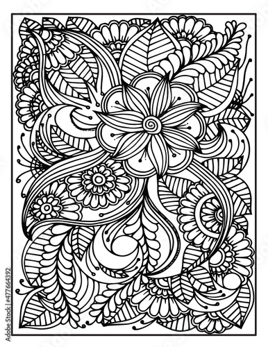 pattern coloring page for adult