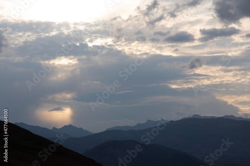 Mountain views of the Sacred Valley, Andes Mountains, Peru