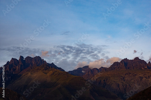 Mountain views of the Sacred Valley, Andes Mountains, Peru