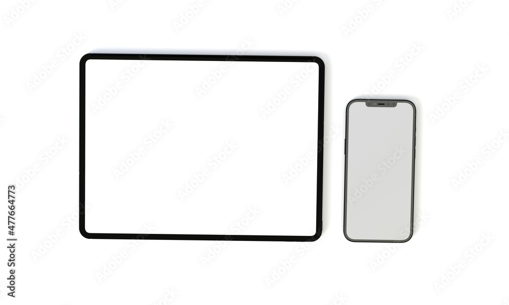 3d render illustration generic phone mock up in a white design high key 3d render illustration generic phone mock up in a white design high key