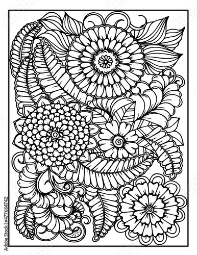 pattern coloring page for adult