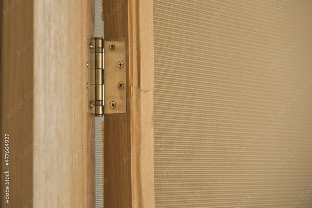 New yellow wooden door hinge New yellow wooden door hinge