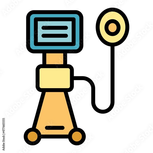 Air ventilator medical machine icon. Outline air ventilator medical machine vector icon color flat isolated