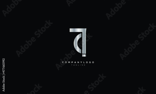 7C C7 Abstract initial monogram letter alphabet logo design
