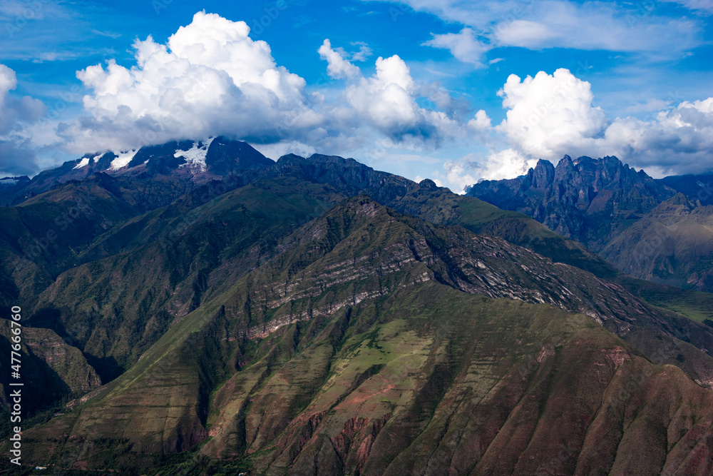 Views of the Sacred Valley and Urubamba, Andes Mountains, Peru