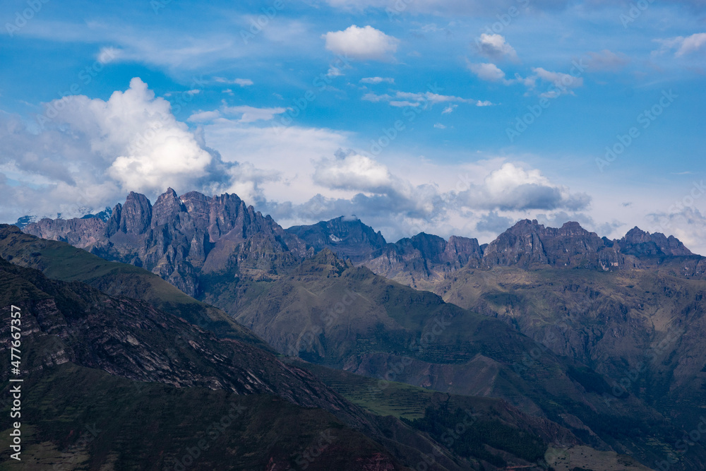 Views of the Sacred Valley and Urubamba, Andes Mountains, Peru