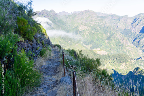 A picturesque view of path in mountains