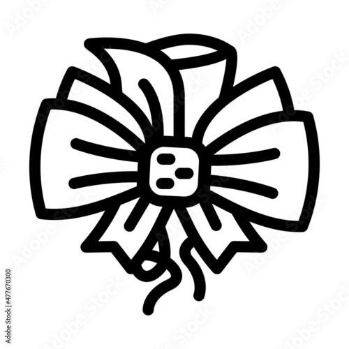 boutonniere groom flower decoration line icon vector. boutonniere groom flower decoration sign. isolated contour symbol black illustration