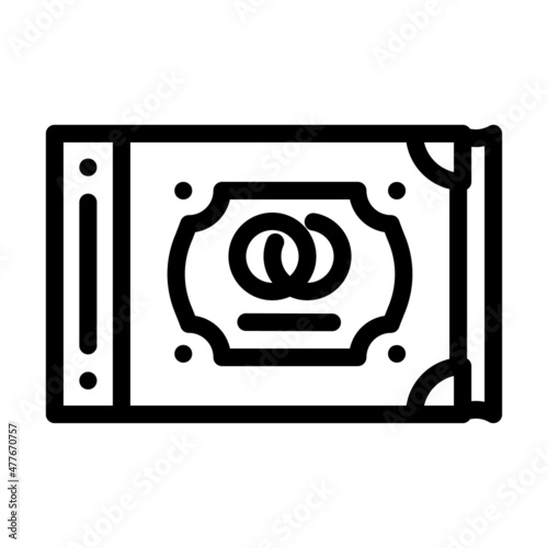 wedding album line icon vector. wedding album sign. isolated contour symbol black illustration