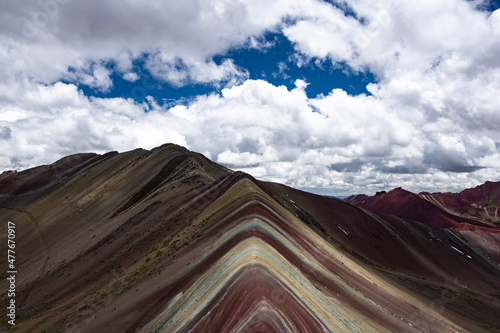 Vinicunca and the rainbow mountains of the Andes, Peru, near Cusco
