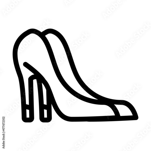 shoes for bride line icon vector. shoes for bride sign. isolated contour symbol black illustration