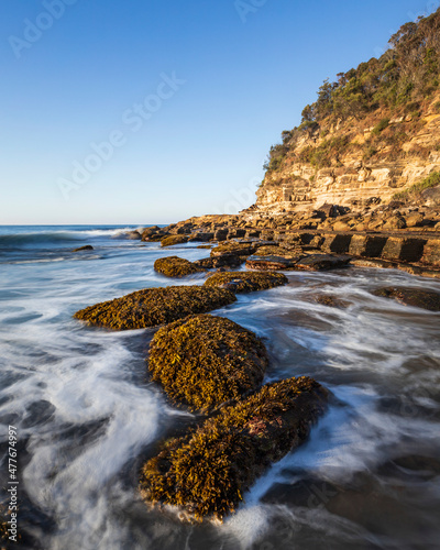 water around rocks in bouddi park on nsw central coast photo