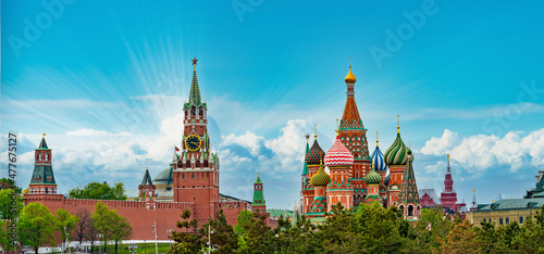 Fotografie, Obraz Beautiful scenery of the heart of  Moscow. Panoramic view