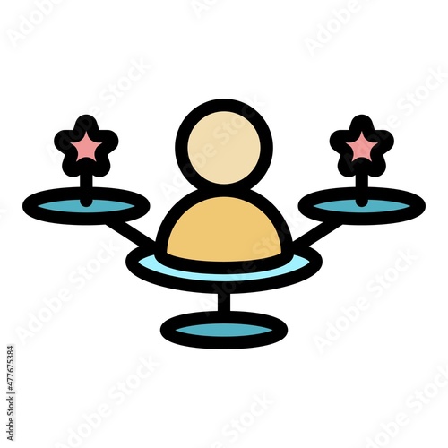 Expertise function icon. Outline expertise function vector icon color flat isolated