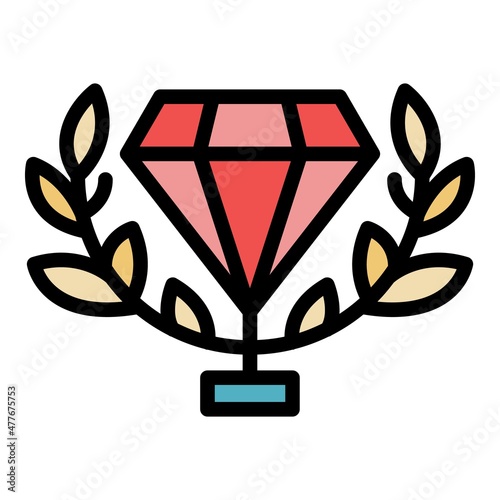 Expertise leadership icon. Outline expertise leadership vector icon color flat isolated
