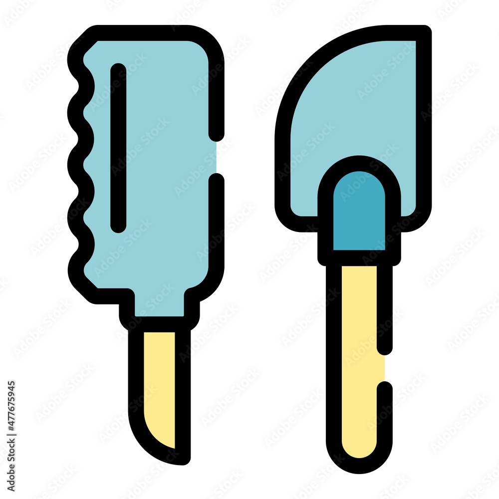 Kitchen spatula icon. Outline kitchen spatula vector icon color flat isolated Kitchen spatula icon. Outline kitchen spatula vector icon color flat isolated
