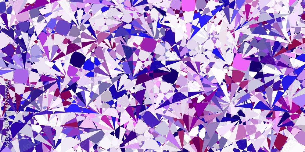Light Purple vector layout with triangle forms. Light Purple vector layout with triangle forms.