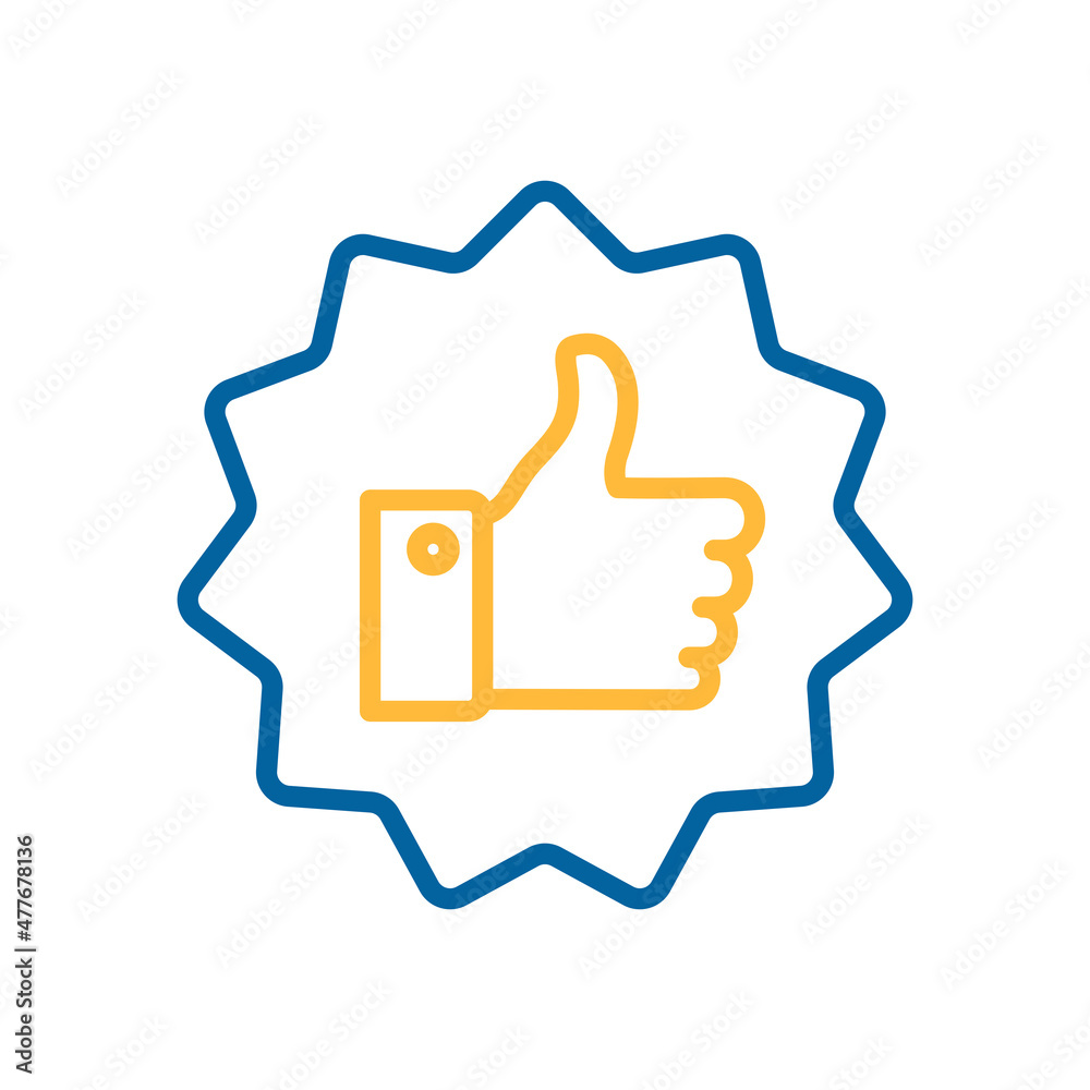 Thumbs up icon. Vector like sign Thumbs up icon. Vector like sign