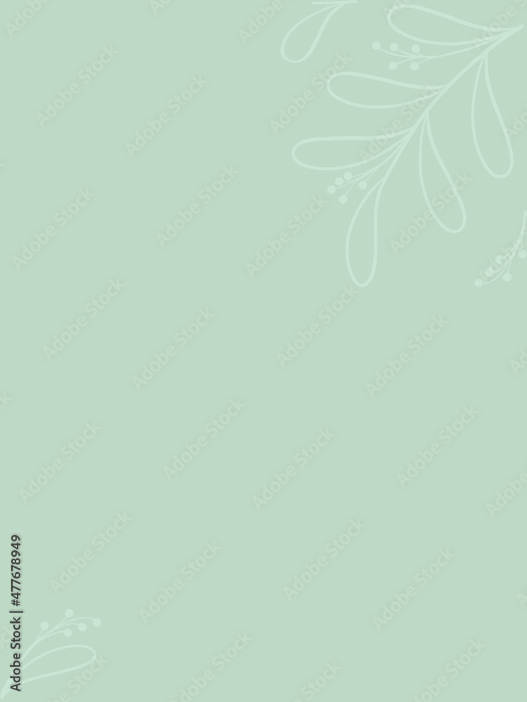 abstract background illustration in pastel colors with floral pattern, flat graphics, blank template with space for text