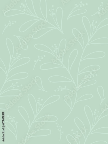 abstract background illustration in pastel colors with floral pattern, flat graphics, blank template with space for text