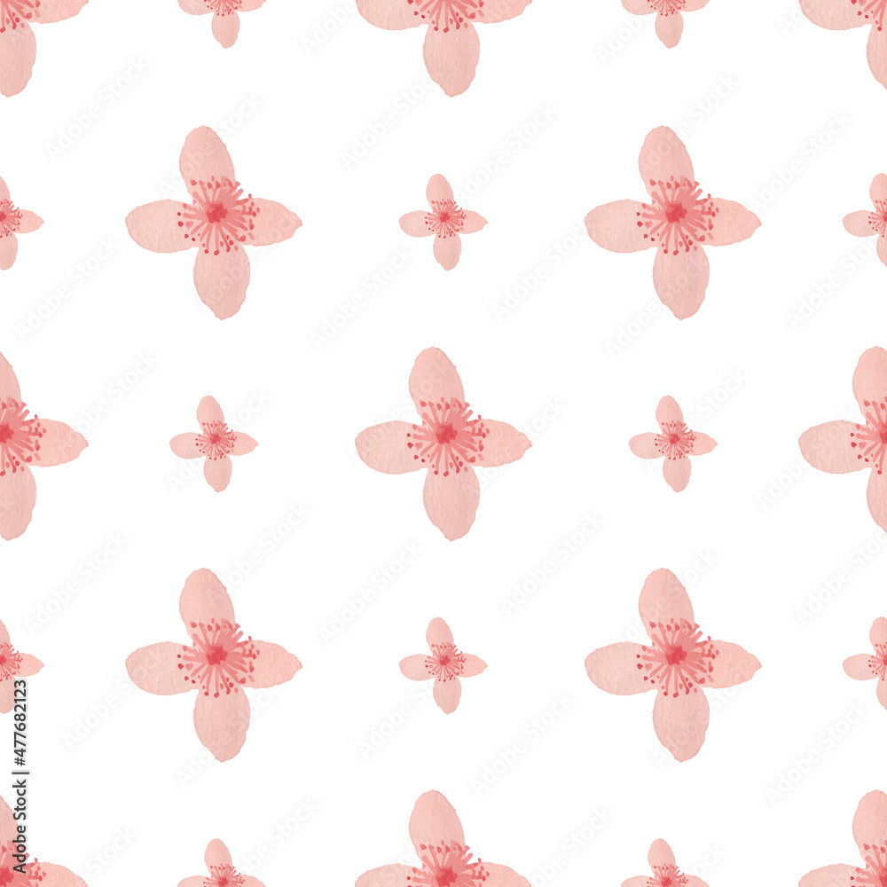 Watercolor flower seamless pattern Watercolor flower seamless pattern