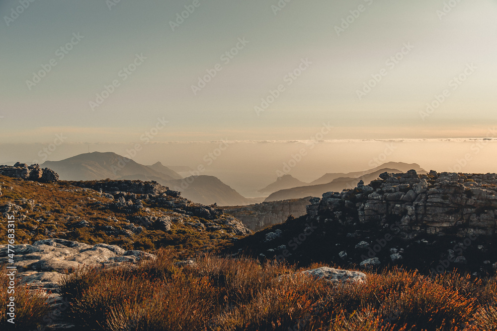 Obraz premium Landscape at the sunset