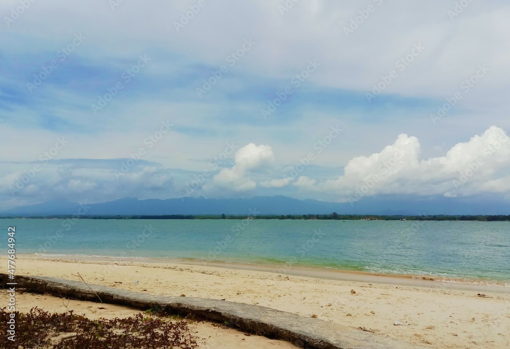 natural scenery consisting of sky, clouds, hills, forests, trees, rivers, beaches natural scenery consisting of sky, clouds, hills, forests, trees, rivers, beaches