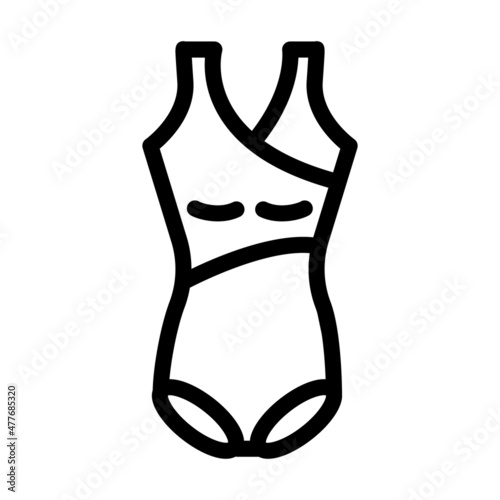 beachwear one-piece line icon vector. beachwear one-piece sign. isolated contour symbol black illustration