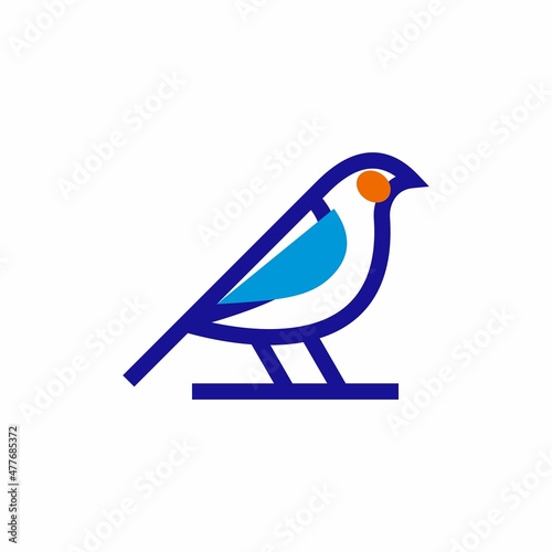 bird logo, finch bird logo vector