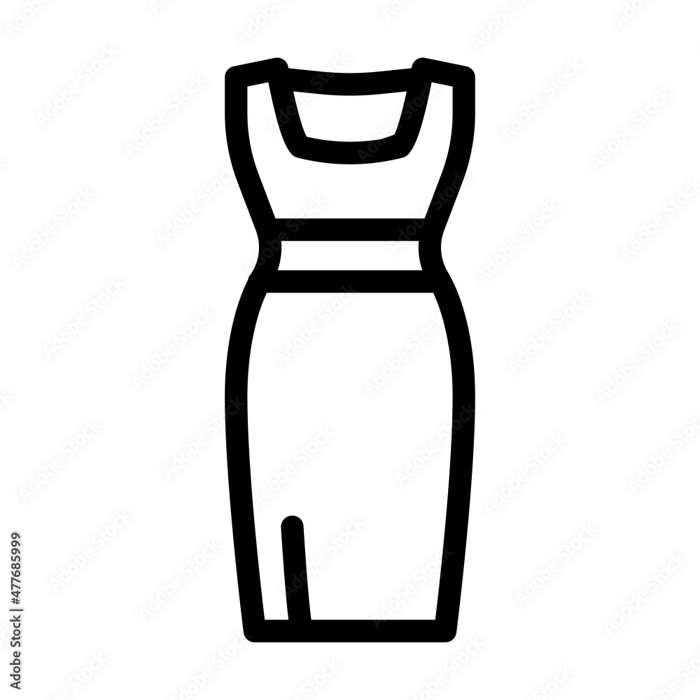 Fototapeta premium dresses little black dresses line icon vector. dresses little black dresses sign. isolated contour symbol black illustration