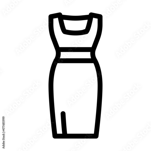 dresses little black dresses line icon vector. dresses little black dresses sign. isolated contour symbol black illustration