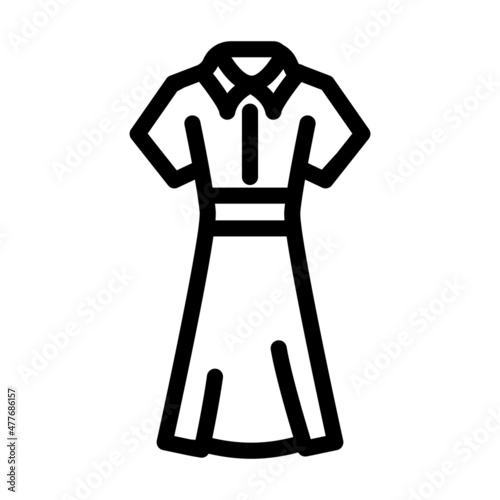 dresses day and casual line icon vector. dresses day and casual sign. isolated contour symbol black illustration