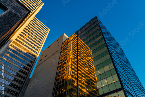 Skyscrapers in downtown Montreal, Quebec  #477686714