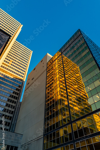 Skyscrapers in downtown Montreal, Quebec  #477686719