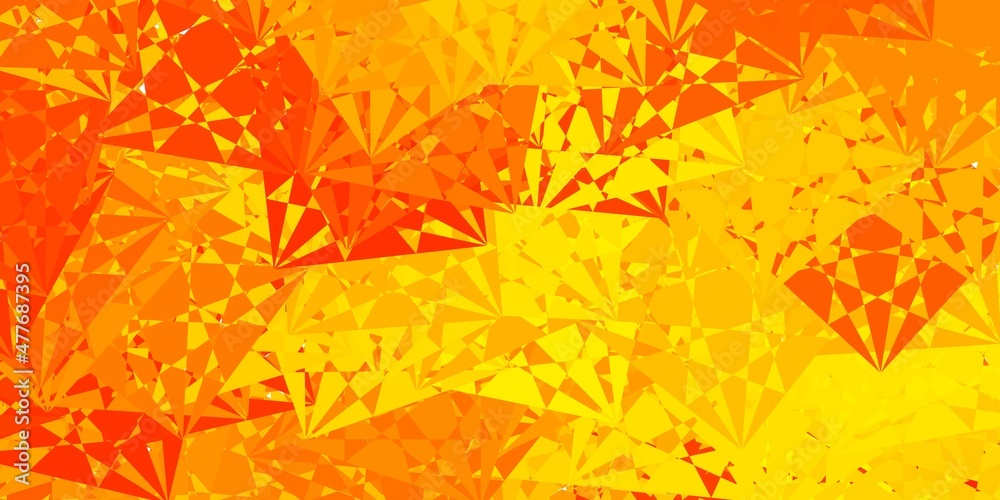 Light Yellow vector template with triangle shapes. Light Yellow vector template with triangle shapes.