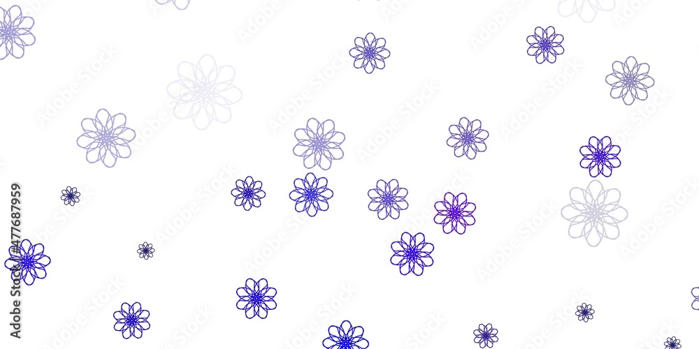 Light Purple vector natural layout with flowers. Light Purple vector natural layout with flowers.