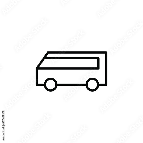Bus, Autobus, Public, Transportation Line Icon, Vector, Illustration, Logo Template. Suitable For Many Purposes