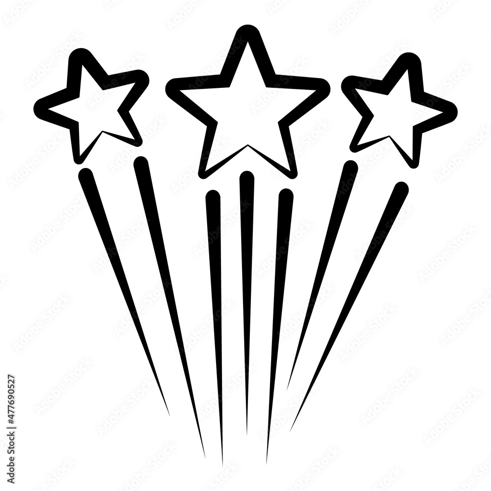 Starfall Flat Icon Isolated On White Background Starfall Flat Icon Isolated On White Background