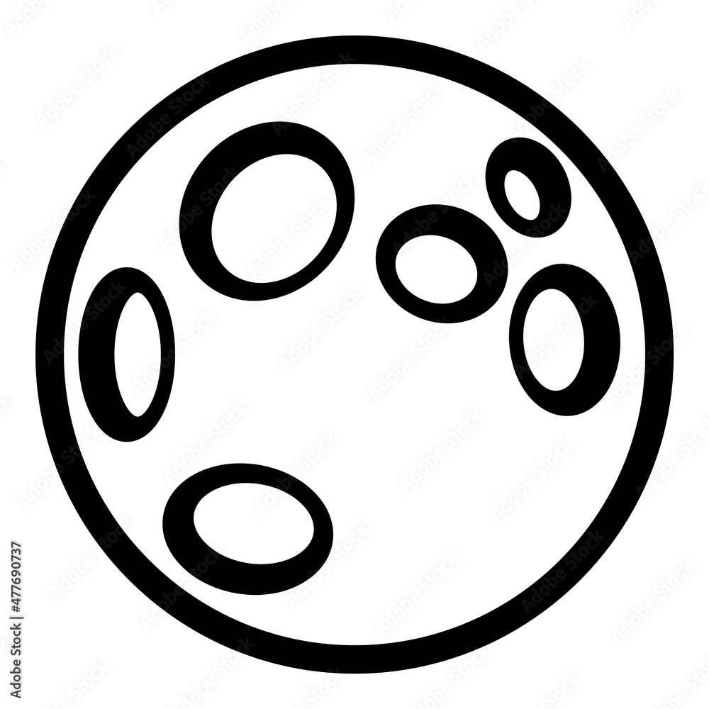 Moon Flat Icon Isolated On White Background Moon Flat Icon Isolated On White Background