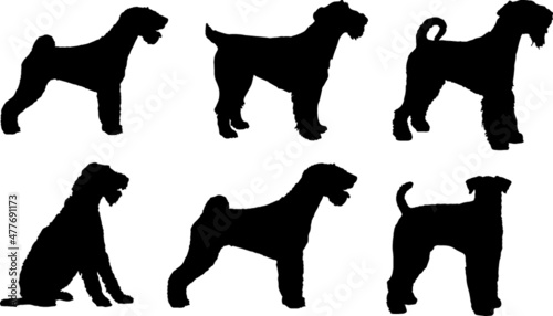 Airedale Terrier Dog Silhouette Pack
