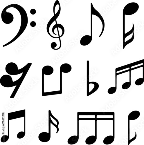 Music Notes Silhouette Pack photo