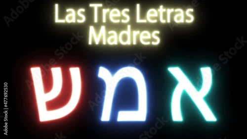 Las tres letras Madre hebreas Alef Mem y Shin