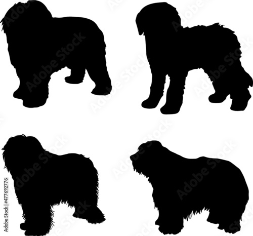 Old English Sheepdog Silhouette Pack