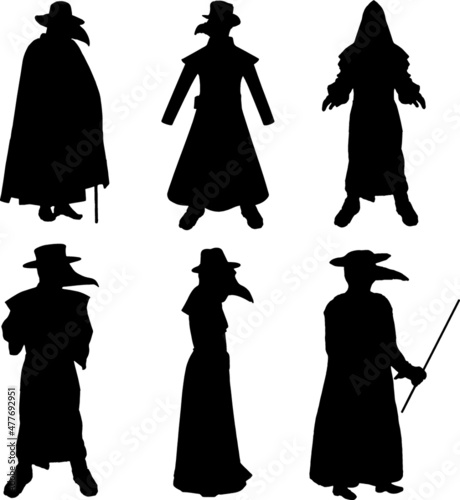 Plague Doctor Silhouette Pack