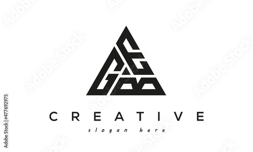 GEB creative tringle letters logo design
