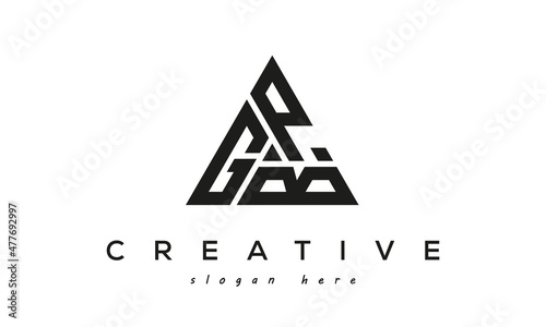 GPB creative tringle letters logo design photo